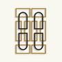 Wallity Echo Forms Juego de 2 Accesorios de Pared - Dorado y Negro